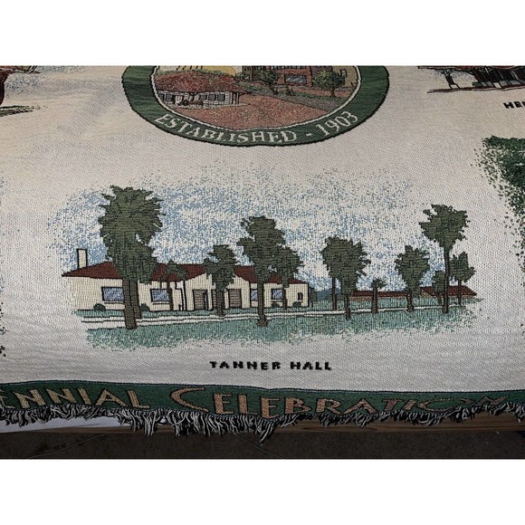 Mill Street Cotton Throw Blanket Winter Garden Fl Heritage Foundation Centennial - Picture 6 of 11